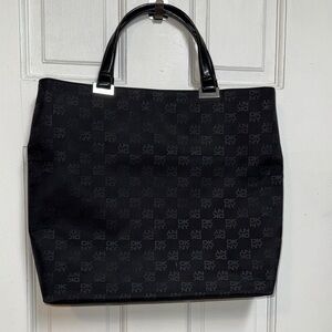 DKNY Black Patterned Handbag